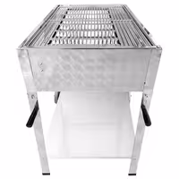 Gázgrill - 10 kW - inkl. mobil alsó állvány, grillrács és lemez