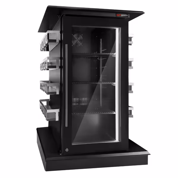 Display Fridge - 820mm - 110 Litres - with 1 hinged glass door - LED lighting - digital controller with temperature display - Temperature range 2 to 12 °C
