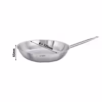 Pánev - Nerezová ocel - 5 L - Ø 320 mm - Výška: 70mm - Vhodné pro indukci