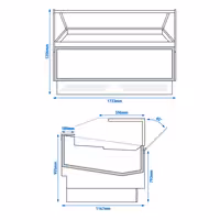 Ice Cream Display Freezer | ADAM - 1700mm - Ventilated cooling - with LED lighting - for 18 x 5 litres Napoli pans or 12 x 7 litres - White - curved glass canopy