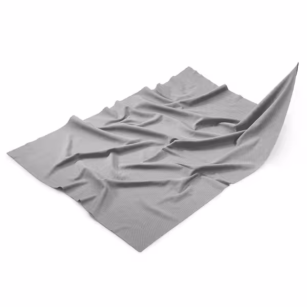(10 unid) Pano de microfibras em Microfibra (80% poliéster / 20% poliamida) de polimento; lavável a 95°C; Profissional - 50x70cm - Cinza