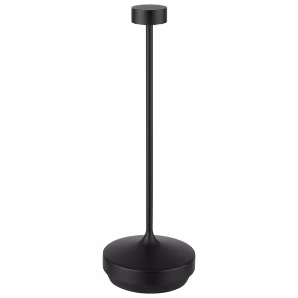 Şarj Edilebilir Masa Lambası - NISSRIN MICRO - 3 kademeli kısılabilir - Ø80x250mm - Siyah