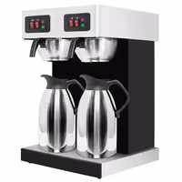Commercial Twin Filter Coffee Machine - 2x 2.0L - 3.8 kW - with Manual Fill - incl. 2 Vacuum Jugs