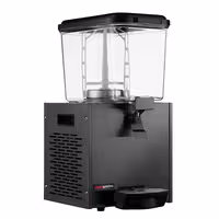 Commercial Juice Dispenser - 1x polycarbonate tank with tap & paddle agitation - 18 Litres - 290W - Black - incl. drip tray