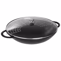 STAUB | SPECIALITIES - Woks ar stikla vāku - Ø 370mm - čuguns - melns