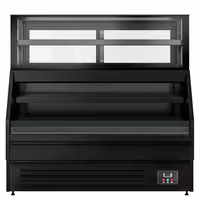 Comptoir vitrine réfrigérée Helsinki - 1500x800mm - 251L - 4 étagères - +2/+8°C - Portes coulissantes vitrées