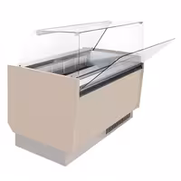 Ice Cream Display Freezer | LIAM - 1310mm - Static cooling - with LED lighting - for 10x 5 litres Napoli pans - Beige