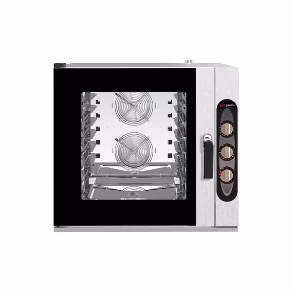 Commercial Electric Bakery Combi Oven - Manual Controls - 6x EN 600x400 - incl. Mounting brackets