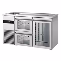 Pivski šank PREMIUM - 1550x700 mm - 1 Staklena vrata & 2 Staklene ladice