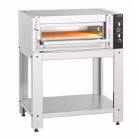 Electric Deck Pizza Oven - Single Deck - Refractory Stone Deck - 4 x Ø 30cm (12") - Mechanical Controls - with Stand
