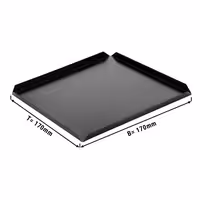 (5 unid) Bandeja de apresentação - Alumínio anodizado - 170x170x10mm - Preto - retangular