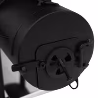 Compact Commercial Offset Smoker - Manual - with 1 Racks - 450x165mm - on Wheels - Black
