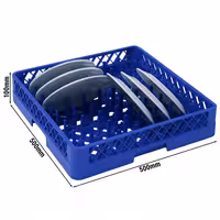Rack za posuđe na stalku/posudama 1/1 – 500 x 500 mm – plava