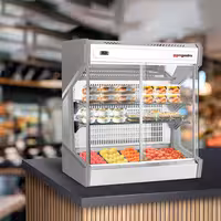 Countertop display fridge - 220L - 1003mm - Double glazing - with 2 glass shelves - 2 rear sliding glass doors - for 5x GN 1/3