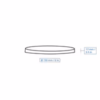 (300 pcs) Food Lidding Tray Paperboard - Ø150mm - Round - Brown