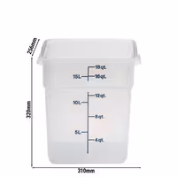 (6 komada) CAMBRO | CAMSQUARES® - Posude - 17,2 litre - Prozirne
