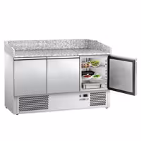 Commercial Pizza Prep Counter - Granite Top ECO - 1400x700mm - with 3 doors