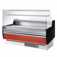 Serve Over Counter - 1622x953mm - with 2 doors - front panel red - capacity 178 litres