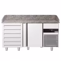 Stół chłodniczy do pizzy PREMIUM – 1550 x 800 mm – z 1 drzwiami i 5 szufladami