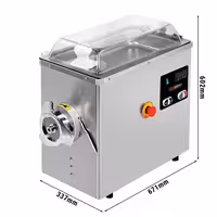 Električni stroj za mljevenje mesa – glava 22 - 400 kg/h - 1,5 kW - 230 V (monofazni) - 1400 o/min - s hlađenjem - ploča 4 mm