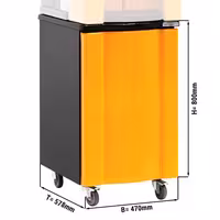 Base Stand - Mobile - Orange - 470x578x800mm - with wheels - for Orange Squeezer OPE24O