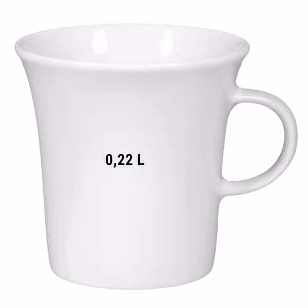 (6 adet) SELTMANN WEIDEN | Kafeterya Fincanı Kadeh - 0,22 Litre - Beyaz/Sade
