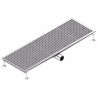 Podni odvod od nehrđajućeg čelika – 1200 x 400 mm – ugradnja u ravnini s podom i bočni izlaz – Ø 70 mm