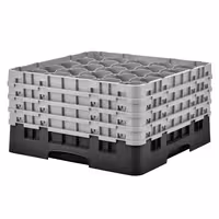CAMBRO | CAMRACK® - Košara za pranje čaša 1/1 - 25 odjeljaka - Sa 4 produžetka - 500x500 mm - Crna boja