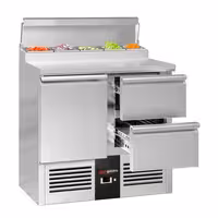 Pripremni rashladni pult Mini PREMIUM - 900x700 mm - 1 vrata i 2 ladice - za 5x GN 1/6