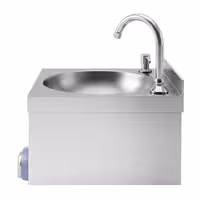 Hand Wash Sink – with tap, soap dispenser, knee-operated control and rim