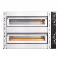 Electric Deck Pizza Oven - Twin Deck - Refractory Stone Deck - 4+4 x Ø 30cm (12") - up to 450°C