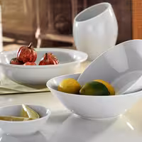 (12 adet) Tatlı / Salata Kasesi - PERA - Porselen - köşeli - 130x130mm - Derinlik:58mm - Beyaz
