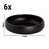 (6 pcs) Dessert Bowl - Universe - Maastricht - Porcelain - 200ml - round - Ø 115mm - Black