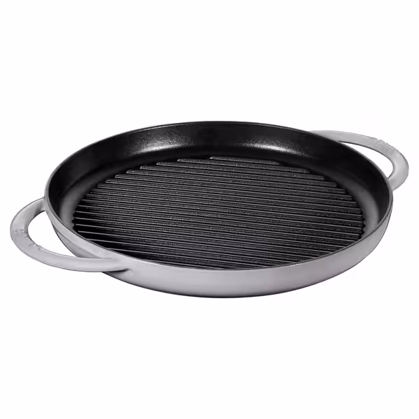 STAUB | Pure Grill Round Cast Iron Grill Pan – Ø30 cm - Graphite Grey