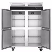 Szafa mroźnicza magazynowa ECO – stal nierdzewna – GN 1/1 – 1700 L – z 4 półdrzwiami