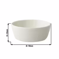 (12 adet) Tatlı / Salata Kasesi - Porselen - LUX - yuvarlak - Ø90mm - Elfenbein