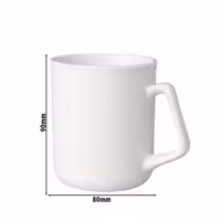 (6 adet) BUDGETLINE - Kahve Kupası Mammoet - 250ml - Beyaz