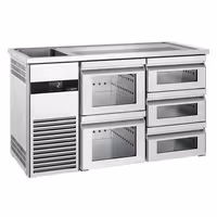 Pivski šank PREMIUM - 1550x700 mm - 5 Staklene ladice