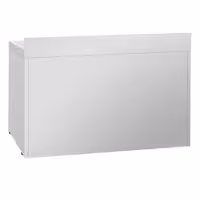 Stół chłodniczy barowy do napojów Premium PLUS – 1460 x 700 mm – z 3 drzwiami szklanymi – z rantem
