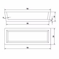 Tarteletové pečicí desky pro TMNP - obdélníkové - 90x26 mm - na 15 tarteletek