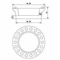 Tartlet Mould Plates - Round Shape - Ø 47mm - for 30 Tartlets - compatible with TMNP Tartlet Machine