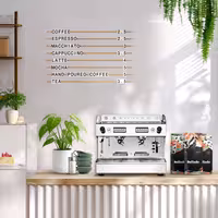 Commercial Espresso Machine - 2 Group - Manual - Pre-infusion System & 1 Steam Wand