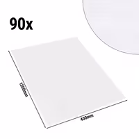 (90 pcs) Damask Table Runner Tessin Atlas - Satin Band - 40x130cm - White