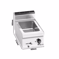 Toplovodna kupka električna - 1,2 kW - 1x GN 1/1 - s odvodnim ventilom