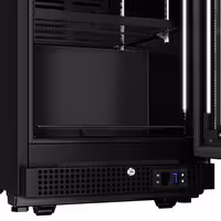 Frigorífico expositor de bebidas - 1500mm - 1552L - design sem moldura - com 3 portas de batente em vidro - com indicação/painel digital de temperatura - Preto