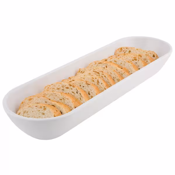 (6 adet) Kase - PURE - Melamin - 2,4L - köşeli - 510x155mm - Derinlik:75mm - Beyaz
