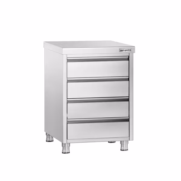 Lådhurts PREMIUM - med 4 lådor - 500x700 mm - för GN 1/2, 1/4, 2/8, 1/3, 1/6, 1/9