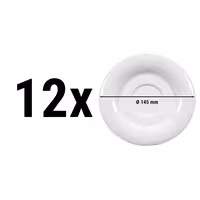 (12 pcs) SELTMANN WEIDEN | Savoy Porcelain Saucer Set – Ø 145 mm – White
