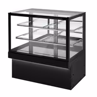 Commercial cake display fridge TORONTO - 1500mm - Double glazing - rear sliding mirrored glass doors