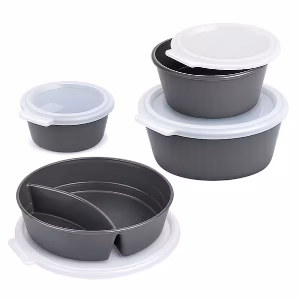 Reusable Plastic Starter Set 2 - Black / Transparent